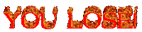 the word you is on fire and says you loser