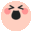 a cartoon illustration of a crying smiley face with its mouth wide open .