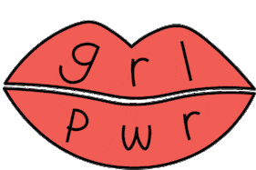 Grl Pwr Girl Power Sticker - Grl Pwr Girl Power Lips Stickers