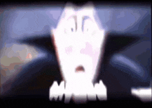 a blurred image of a vampire with a surprised expression on his face