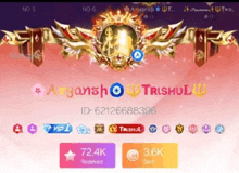 a screenshot of aryansh trishul 's profile on a phone