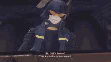 a video game character is saying delicate my arse
