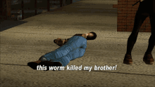 Gtagif Gta One Liners GIF - Gtagif Gta One Liners This Worm Killed My Brother GIFs
