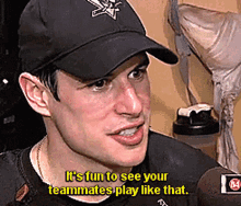 Sidney Crosby Its Fun To See Your Teammates Play Like That GIF - Sidney Crosby Its Fun To See Your Teammates Play Like That Teammates GIFs