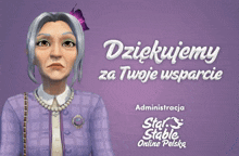an advertisement for star stable online polska shows a woman