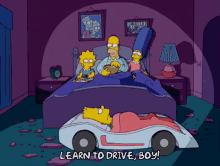 Learn To Drive Sleep Driving GIF - Learn To Drive Sleep Driving The Simpsons GIFs