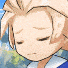 a close up of a person 's face with their eyes closed