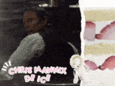 a picture of chris mannix de ice and a cake