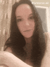 a woman 's face is shown with pixverse.ai written in the corner