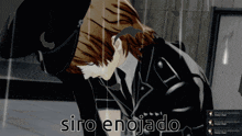 a cartoon of a man in a suit and hat with the words siro enojado above him