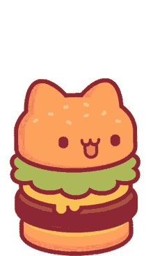 burger burger time cute burger cute cat piffle