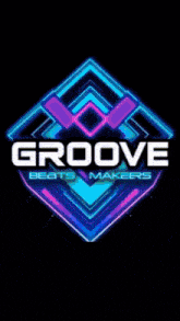 a poster for groove beats makers with a blue sky in the background