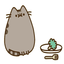 pusheen dont do veggies no vegetables hate broccoli dont like it