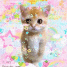 Cute Cat Standing Kawaii GIF - Cute Cat Standing Kawaii Pink GIFs