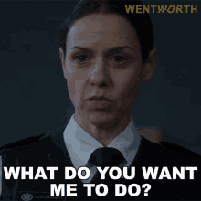 What Do You Want Me To Do Vera Bennett GIF - What Do You Want Me To Do Vera Bennett Wentworth GIFs