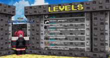 a screenshot of a video game showing the levels of the players