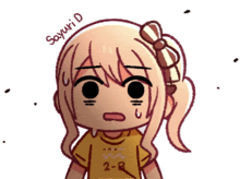 a drawing of a girl with the name sayuri written on the bottom