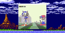 a screenshot of a video game called sonic with a score of 100 points