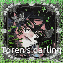a picture of a man with a mask and the words foren 's darling on the bottom