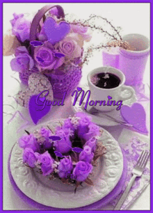 good morning purple coffee