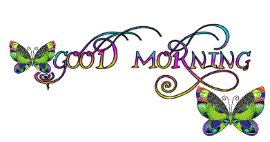 Good Morning Butterfly Sticker - Good Morning Butterfly Animated Text Stickers