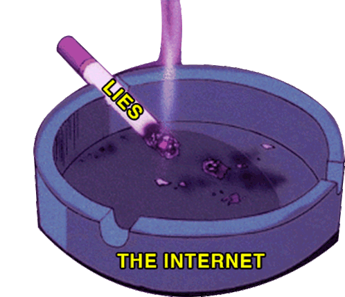 The Internet Lies Sticker - The Internet Lies Cigarette Stickers