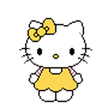 hello kitty yellow dress cute
