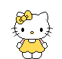 Hello Kitty Sticker - Hello Kitty Yellow Stickers