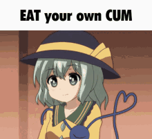 Eat Your Own Cum Cum GIF - Eat Your Own Cum Cum Koishi GIFs