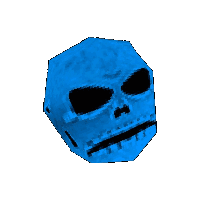 Blue Skull Ultrakill Sticker - Blue Skull Skull Ultrakill Stickers