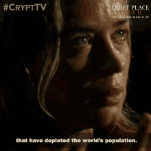 that have depleted the worlds population emily blunt evelyn abbott a quiet place part ii population decline