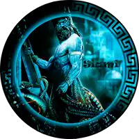 a picture of a greek god with the name siami