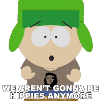 We Arent Gonna Be Hippies Anymore Kyle Broflovski Sticker - We Arent Gonna Be Hippies Anymore Kyle Broflovski South Park Stickers