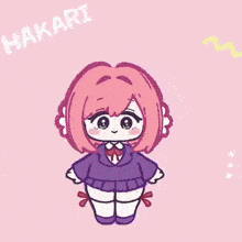 a drawing of a girl with the name karane on the bottom right