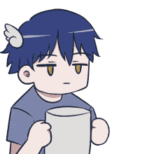 drinking cute anime drink sip