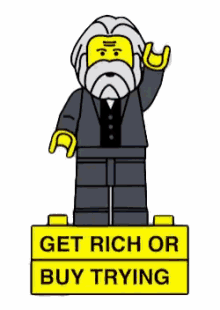 get rich or buy trying lego swag graphic design illustration