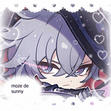 a picture of a cartoon character with the words moze de sunny under it
