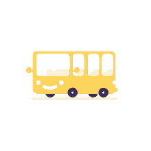 yellow bus smile happy