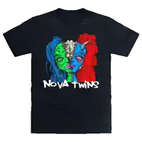 a blue tie dye hoodie has the word nova on it