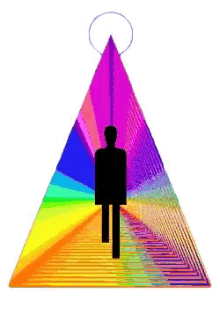 triangle colorful shadow silhouette contemporary art