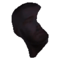 a pixelated image of a man 's face with a beard