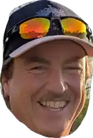 a man wearing sunglasses and a hat that says ema on it