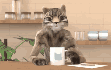 Coffee Gm GIF - Coffee Gm World Of Cats GIFs