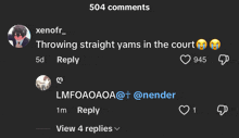 a screenshot of a social media post with 504 comments