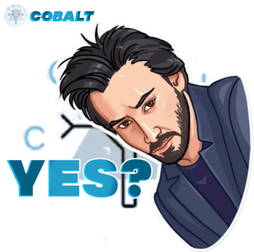 Cobaltlend Keanu Reeves Sticker - Cobaltlend Keanu Reeves Yes Stickers