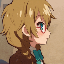 a close up of a cartoon character with glasses