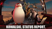 Status Report Status Update GIF - Status Report Status Update Kowalski Status Report GIFs
