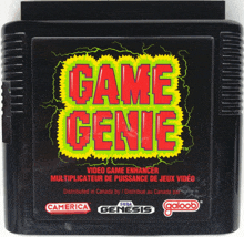 a game genie video game enhancer from camerica genesis