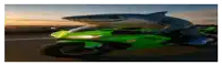 a shark is riding a green motorcycle