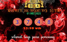 a poster for the museum bola hong kong lottery